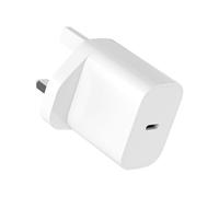 Daewoo Wall Charger, 20W, One USB-C Port, Fast Charge, Smart IC For Optimal Charging For Smart Phones, Tablets, And More, Durable Exterior, UK Plug, White
