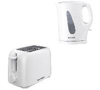 Daewoo White Essentials 1.7L Kettle & Toaster Set