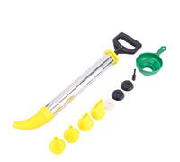 DAFEIKE Mortar Gun Grout Gun Cement Caulk Gun Stainless Steel Lime Caulking Gun Brick Pointing Tools with 5 Nozzles