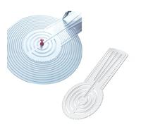 DAFENCHI 3-in-1 Mandala Ruler Tool with Holes, Mandala Dot Art Circle Maker, Compass Protractor Straight Ruler for Dot Art Geometric Mandala Pattern Design, Small Size (15cm/6")