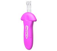 DAFENCHI 3 Latch Hook Cord Knitting Tool, Cord Maker, Crochet Hook for Binding-Off or Edging on Knitting Projects, Weaving Tool for Craft (3 Needles)
