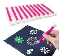 DAFENCHI Flower Petal Dotting Tools for Painting Mandalas, 20 Shapes Dotting Pens, Shapes of Various Oval, Teardrop, Petals, Dot Painting Pen for Craft, Embossing Dot Tool for Painting Rocks, 10 Pens