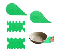 DAFENCHI Pottery Rim Lifter & Pottery Ribs Foot Shaper Kit, Ceramic Trimming Tools for Plate, Bowl & Slab Forms, Perfect for Wheel Throwing & Hand-Building, Pottery Tools Rim Shaper