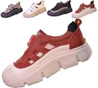 Daffezon Aphrot women's shoes, fashionable hollow walking women's sandals, thick-soled zipper closed sandals, toe bone correction sports shoes,