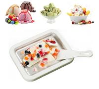 Daffezon Petrus Ice Cream Tray, Rolled Ice Cream Maker, DIY Mini Ice Cream Tray Maker, Quick Chilling Tray with 2 Scrapers
