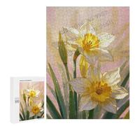 Daffodil 500 Piece Wooden Jigsaw Puzzle - Spring Flowers for Adults, Ideal for Seniors, Relaxing Weekend Puzzle, Finished Size 15 x 21 Inches