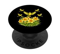 Daffodil Bird Flower Gardening Floral PopSockets Adhesive PopGrip