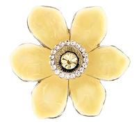 Daffodil Brooch Radiant Yellow Enamel Petals & Gem Middle
