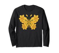 Daffodil Butterfly Flower Gardening Floral Long Sleeve T-Shirt