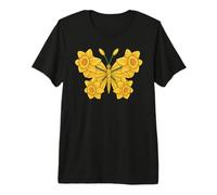 Daffodil Butterfly Flower Gardening Floral Premium T-Shirt