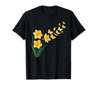 Daffodil Butterfly Flower Gardening Floral T-Shirt