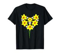 Daffodil Cancer Awareness Day Hope Love heart Saint David’s T-Shirt