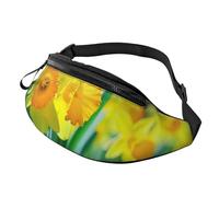 Daffodil Flower Printed Fanny Pack for Men Women Crossbody Waist Bag Pack Bum Bag with Adjustable Strap for Hiking Running Travel Cycling
