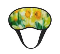 Daffodil Flower Printed, Full Eye Covers Light Blocking Eye Masks Blackout Sleep Eye Muffs