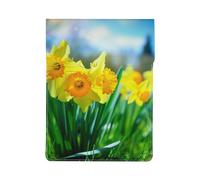 Daffodil Flower Printed Laptop Sleeve Bag 13-Inch - Leather Laptop Sleeve Case Shockproof Protective Computer Cover Bag