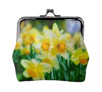Daffodil Flower Printing Lightweight Minimalist Wallet, Compact Coin Pouch for Gym Visits and Errands