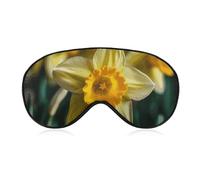 Daffodil Flower Sleep Mask for Women Men Side Sleeper Eye Cover with Adjustable Strap Soft Breathable Blackout Mask Slip-Free Deep Sleeping Travel Essentials