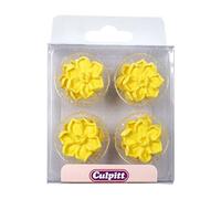 Daffodil Flower Sugar Pipings - Edible Decorationss for cupcakes and cakes - St Davids Day