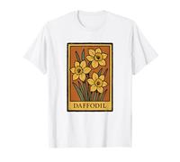 Daffodil Flower Vintage Tarot Card Shirt | Mystical Botanica T-Shirt