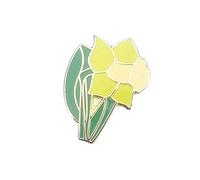 Daffodil Flower Wales Welsh Enamel Lapel Pin Badge T429