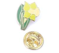 Daffodil Flower Wales Welsh Enamel Lapel Pin Badge T429