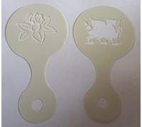 Daffodil Flower & Welsh Dragon Coffee/Cappuccino Stencils Reusable Many Times Present Gift Fundraising Cafe Pub Restaurant Garden Wales Welsh