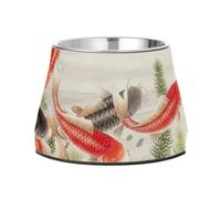 Daffodil Goldfish Raised Pets Water Bowl Non Skid Stainless Steel Cat Feeding Bowls for Medium Dogs Comfort Feeding