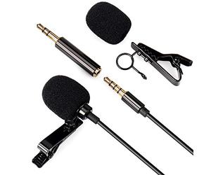 Daffodil MCP100B 3.5mm Lavalier Microphone - Clip-on Lapel Mic for Mobile Phone, PC, Laptop, Camera, Mini Condenser Mic with Noise Reduction for Video Recording, Vlog, Podcast, YouTube, TikTok