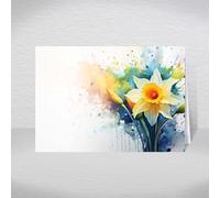 Daffodil Place Cards for Wedding Party Welsh Yellow Flower: Floral Watercolour Daffodil Table Name Cards (Pack of 20 without Envelopes)