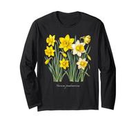 Daffodil Plant Illustration Narcissus pseudonarcissus Long Sleeve T-Shirt