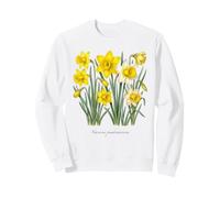 Daffodil plant illustration Narcissus pseudonarcissus Sweatshirt