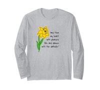 Daffodil Poem Wandered Lonely as a Cloud William Wordsworth Long Sleeve T-Shirt