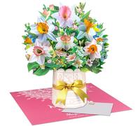 Daffodil Pop-Up Card, 3D Flower Bouquet Greeting Card with Envelope and Notecard, for Birthdays, Mother's Day, Anniversaries, Sympathy, Get Well, Thinking of You, Weddings, and Seasonal Greetings