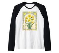 Daffodil Radiance The March Birthflower Raglan Baseball Tee