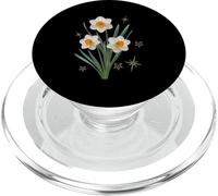 Daffodil Trio White Narcissus Spring Flower PopSockets PopGrip for MagSafe