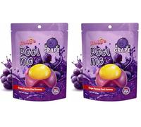 Daffy's Peel Me Mango Flavour Peel Gummy Candy peeling sweets real fruit juice, 65g (Grape) (Pack of 2)