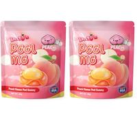 Daffy's Peel Me Mango Flavour Peel Gummy Candy peeling sweets real fruit juice, 65g (PEACH) (Pack of 2)
