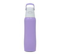 Dafi 800 ml Solid Steel Water Bottle with Filter, Lavender, BPA-Free, Stainless Steel Straw, Made in EU, Ideal for Sports, Outdoors, Everyday Use
