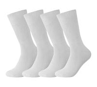 Dafi soft 4-Pack Extra Wide Diabetic Cotton Socks for Men & Women - Non-Elastic, Loose Fit, Seamless Toe, Soft & Colorful Design, Premium Comfort, Made in Turkey (UK 12-14 White)