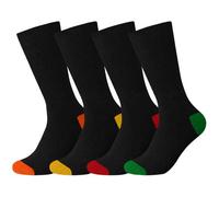 Dafi soft 4-Pack Extra Wide Diabetic Cotton Socks for Men & Women - Non-Elastic, Loose Fit, Seamless Toe, Soft & Colorful Design, Premium Comfort, Made in Turkey (UK 9-12 Black Coloured)