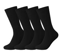 Dafi soft 4-Pack Extra Wide Diabetic Cotton Socks for Men & Women - Non-Elastic, Loose Fit, Seamless Toe, Soft & Colorful Design, Premium Comfort, Made in Turkey (UK 3-5 Black)