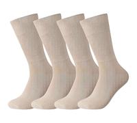Dafi soft 4-Pack Extra Wide Diabetic Cotton Socks for Men & Women - Non-Elastic, Loose Fit, Seamless Toe, Soft & Colorful Design, Premium Comfort, Made in Turkey (UK 6-8 Beige)