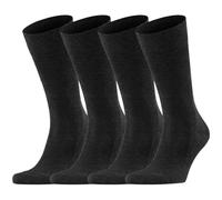 Dafi soft 4 Pairs Men's Seamless Toe Cotton Socks - Premium Comfort, Made in Turkey, Size 6-8 uk, Anthracite