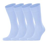 Dafi soft 4 Pairs Men's Seamless Toe Cotton Socks - Premium Comfort, Made in Turkey, Size 6-8 uk, Light Blue