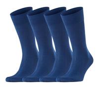 Dafi soft 4 Pairs Men's Seamless Toe Cotton Socks - Premium Comfort, Made in Turkey, Size 6-8 uk, Light Navy Blue