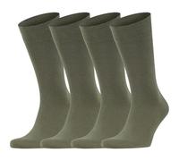 Dafi soft 4 Pairs Men's Seamless Toe Cotton Socks - Premium Comfort, Made in Turkey, Size 6-8 uk, Olive Green