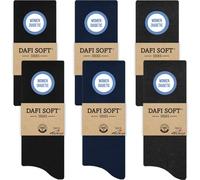 Dafi soft 6 Pairs Diabetic Socks for Women Size 3-5 UK, Black, Navy, Anthracite, Cotton, Stretchy, Made in Turkey