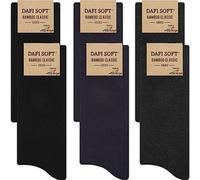 Dafi soft 6 Pairs Men's Bamboo Socks, Super Soft, Made in Turkey (UK 12-14, 6x Black/Navy/Anthracite)