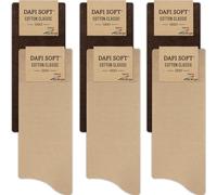 Dafi soft 6 Pairs Men's Cotton Socks, Comfortable, Made in Turkey (UK 6-8, 6x Brown/Beige)