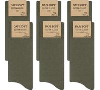 Dafi soft 6 Pairs Men's Cotton Socks, Comfortable, Made in Turkey (UK 6-8, Olive Green)